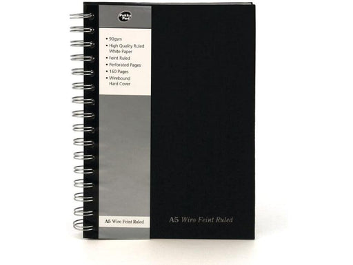 Pukka Pad A5 Wirebound Manuscript Book Black (SBWRULA5) - Altimus