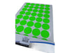 Colour Round Labels, 24mm, Fluorescent Green, 400 labels-pack (FSLA24GR) - Altimus