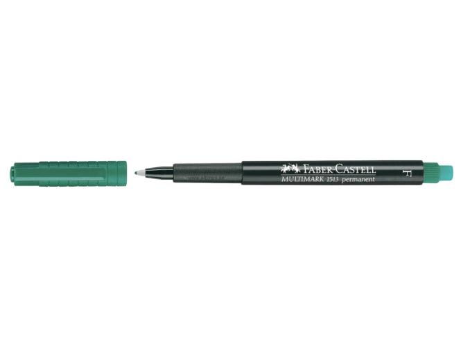 Faber Castell Multimark 1513 Permanent Fine 0.6mm, Green - Altimus