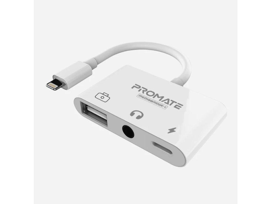 Promate 3-In-1 Lightning Hub, MediaBridge-I White | Dubai & Abu Dhabi ...