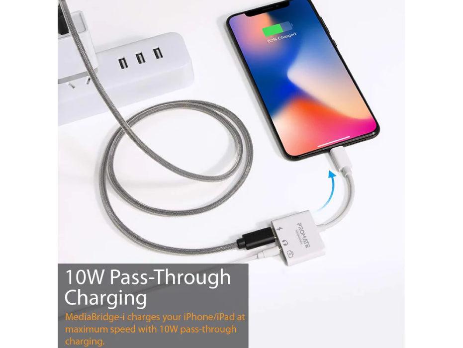 Promate 3-In-1 Lightning Hub, MediaBridge-I White - Altimus