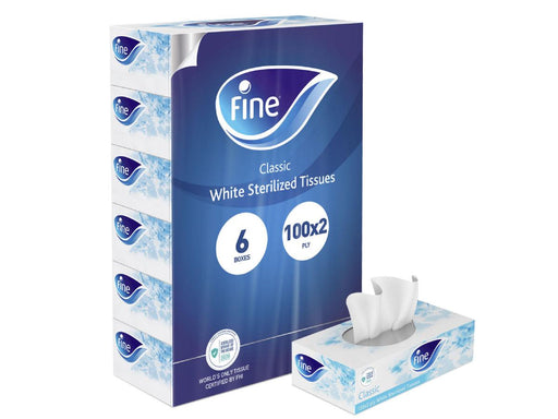 Fine Classic Facial Tissues, 100's 2 Ply, Pack of 6 - Altimus