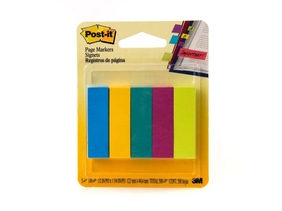 3M Post-It Page Markers Ultra Colors 670-5AU, 5 Pads/Pack, 100 Sheets/Pad - Altimus