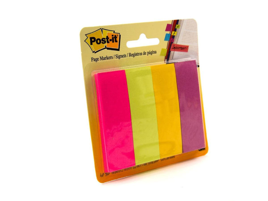 3M Post-It Page Markers Ultra Colors 671-4AU, 4 Pads/Pack, 50 Sheets/Pad - Altimus