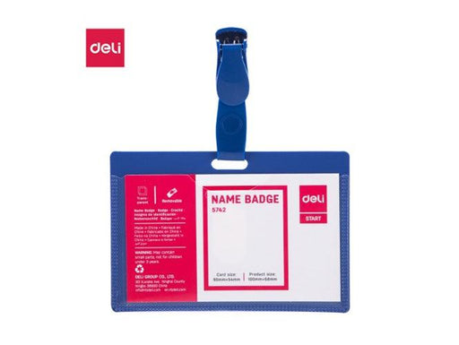 Deli PVC Across ID Pass Holder with Clip, 50pcs/box [E5742] - Altimus