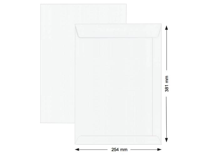 Hispapel White Envelope 254 x 381mm 15" x 10" 250pcs/box - Altimus