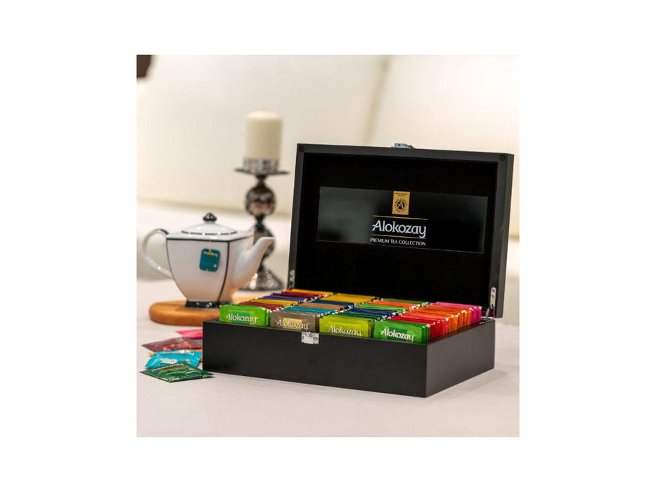 Alokozay Wooden Tea Box 12 Compartment – 144 Assorted Tea Bags - Altimus