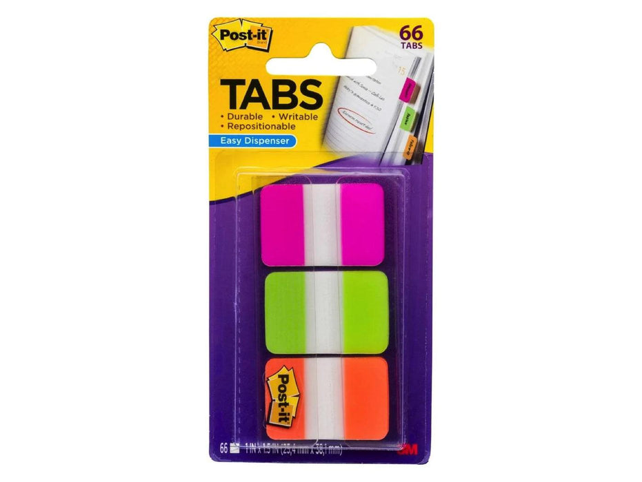 Postit Durable Index Tabs Pink/Green/Orange, 686PGO, 22tabs/col
