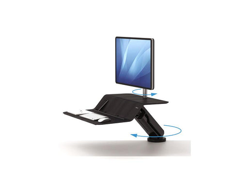 Fellowes Lotus™ RT Sit-Stand Workstation – Single Black (FEL 8081501) - Altimus
