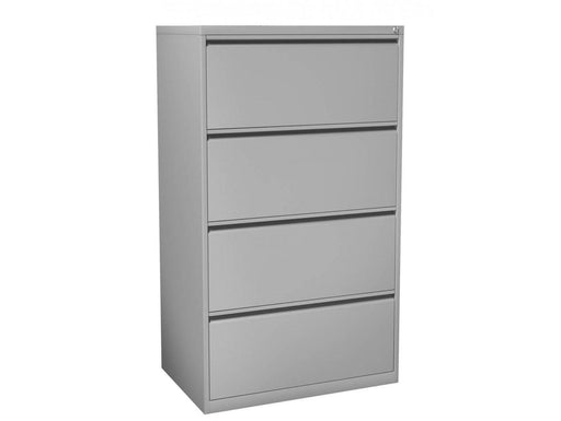 Hadid 4 Drawers Lateral Metal Filing Cabinet, Grey - Altimus