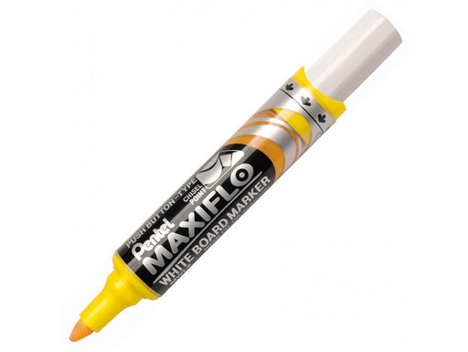 Pentel MWL6 Maxiflo Chisel Tip White Board Marker, Yellow (Pack of 12) - Altimus