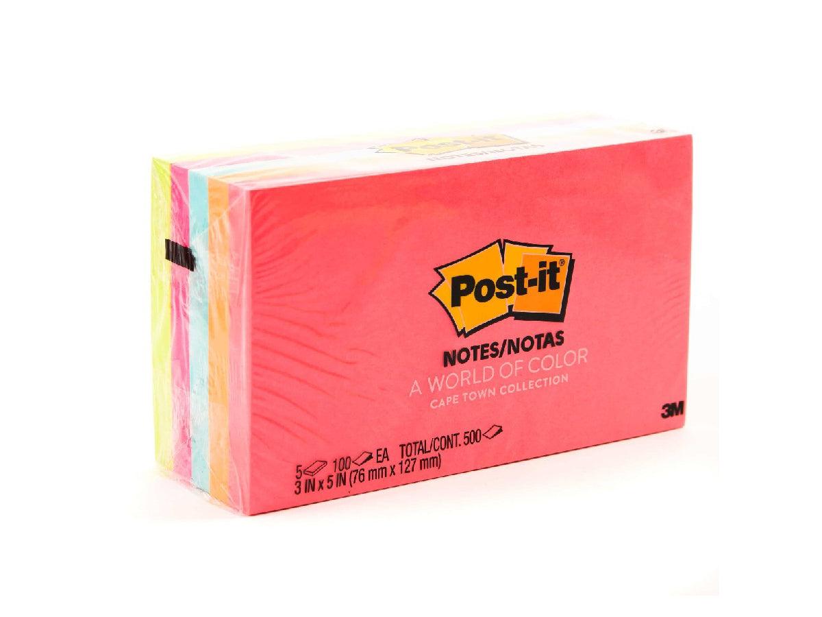 3M Post-It Notes Neon Colors 655-5PK 3inx5in 5pads/pack - Altimus