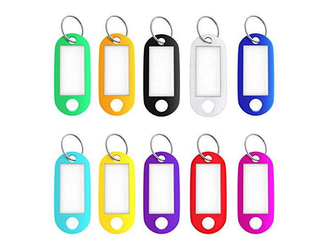 Plastic Key Rings, Assorted Colors, 100pcs/pack