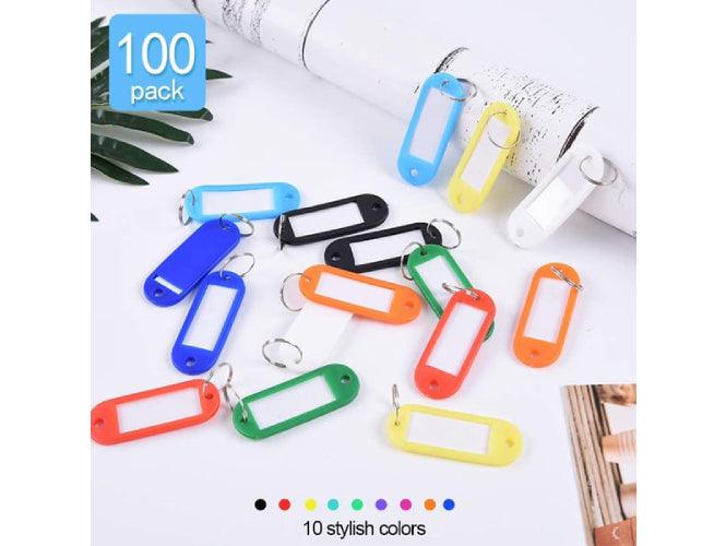 Plastic Key Rings, Assorted Colors, 100pcs/pack