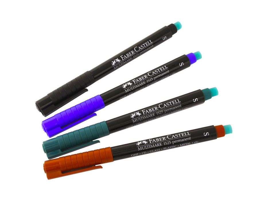 Faber Castell Multimark 1523 S CD Marker (0.4mm) Pkt/4 Assorted - Altimus