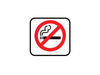 Sticker ""NO SMOKING"" 10x10cm Square - Altimus