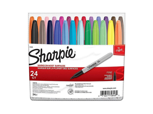 Sharpie Fine Point Permanent Marker - Assorted Colours, (Pack of 24) - Altimus