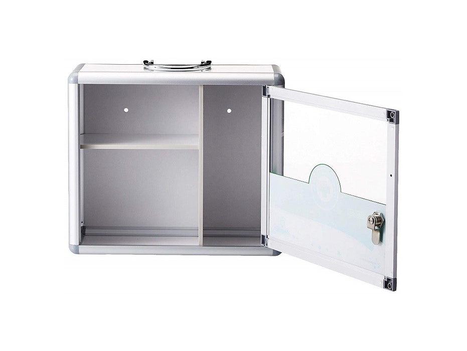 Glosen First Aid Cabinet for Medicine storage with Handle, Aluminum 350X140x300 Green (B012) - Altimus