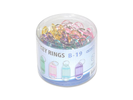 Plastic Key Rings, Assorted Colors, 25pcs/pack  - Altimus