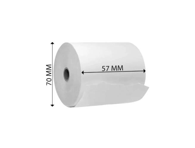 Cash Roll, 57 x 70 mm x 0.5", 2 Ply, 10pcs/pack, White