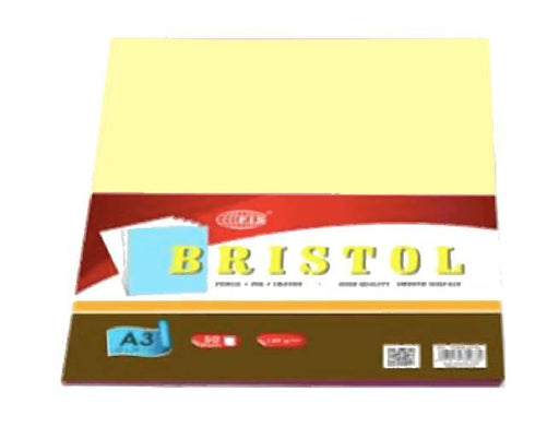 Bristol Paper 180gsm, A3 Size, 50Sheets-pack Yellow - Altimus