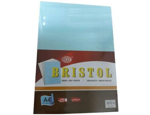Bristol Paper 180gsm, A4 Size, 100Sheets-Pack Blue - Altimus