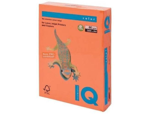 IQ Colored Copy Paper A4 80gsm Orange 500Sheets-Ream - Altimus