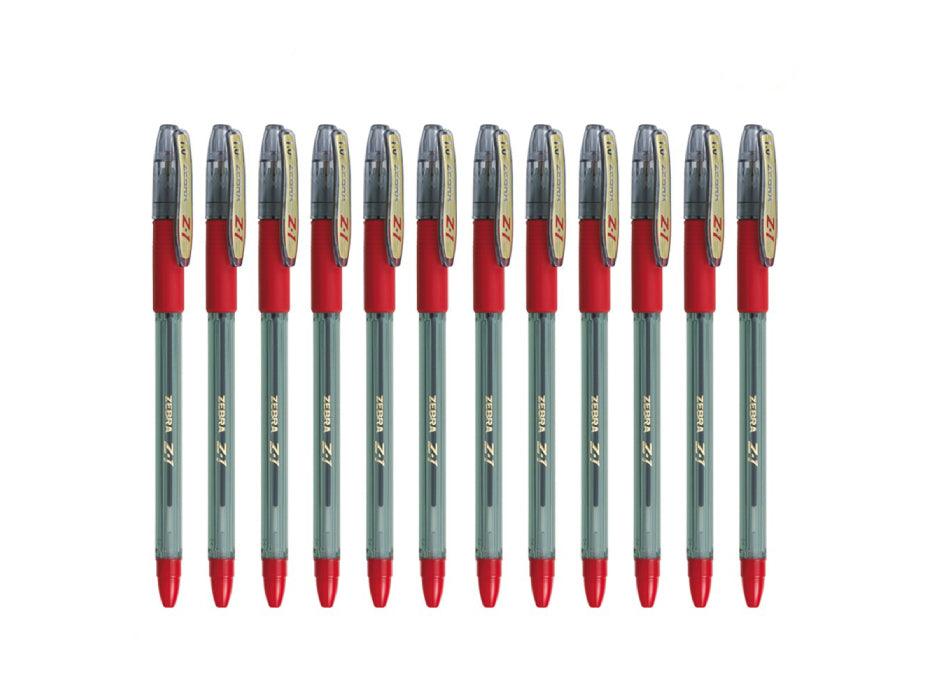 Zebra Z-1 Ballpoint Pen 0.7mm - Red, 12pcs/pack - Altimus