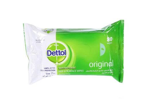 Dettol Anti-Bacterial Wet Wipes, Original, 80 Wipes/Pack - Altimus