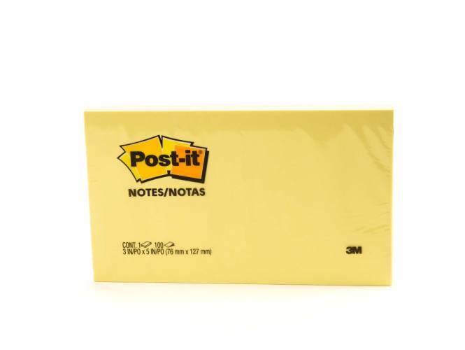 3M Post-It Notes Canary Yellow 655 3inx5in