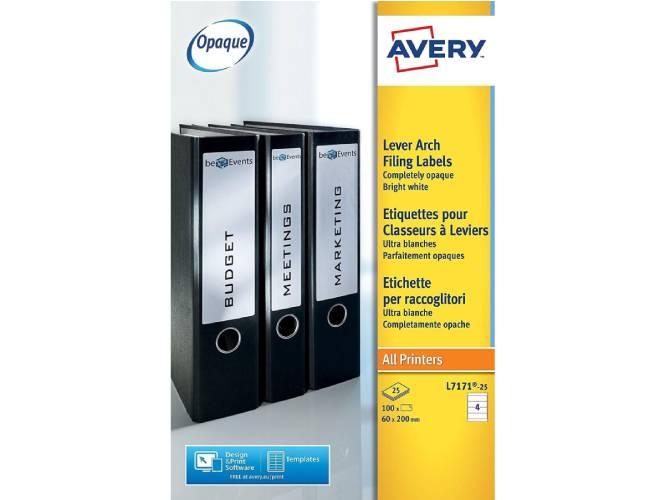 Avery L-7171-25 Lever Arch Filing Labels, 200 x 60 mm - Altimus