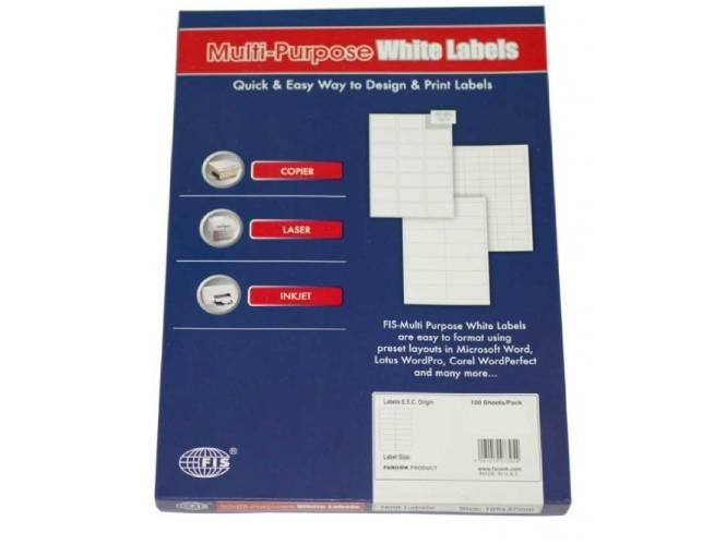 Multi Purpose Labels 105 X 48mm, 100Sheets/Box (FSLA12100) Dubai