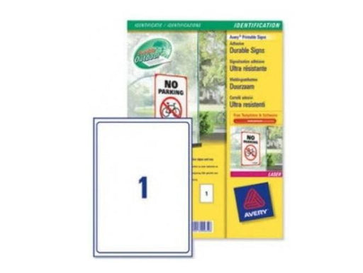 Avery Printable Durable Signs, 190 x 275 mm, 1label-sheet, 10lables-pack - Altimus
