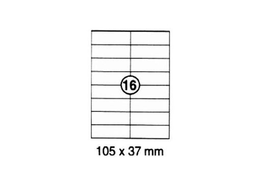 xel-lent 16 labels-sheet, straight corners, 105 x 37 mm, 100sheets-pack - Altimus