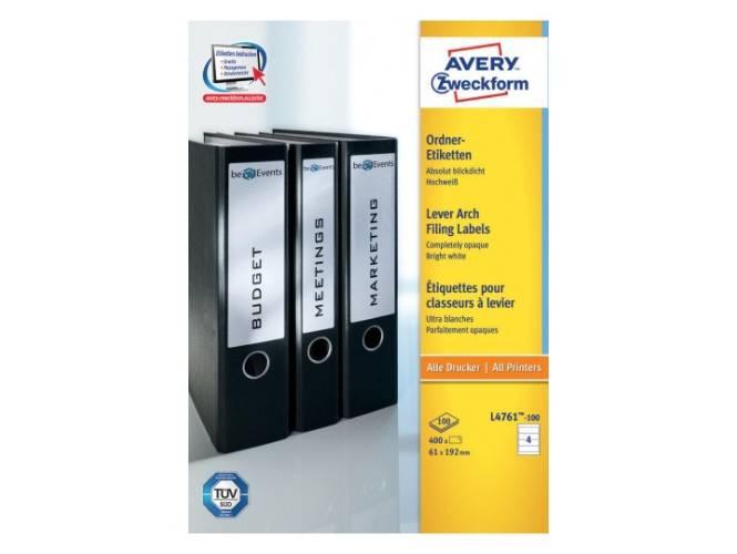 Avery L-4761-100 Lever Arch Filing Labels, 61 x192mm (400Labels-100page) - Altimus