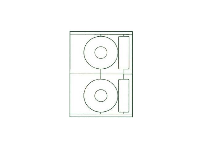xel-lent 2 CD labels/sheet, Glossy, diameter 114 mm, 100 sheets/pack - Altimus
