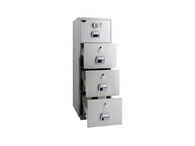 Eagle SF-680-4EKK Fire Resistant Filing Cabinet, 4 Drawers, Digital With Key Lock Each Drawer