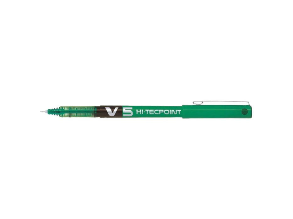 Pilot V5 Hi-Tecpoint BX-V5 Roller Ball Pen, 0.5mm, Green - Altimus