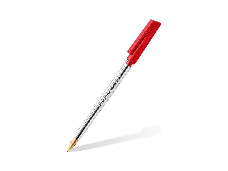 Staedtler Stick 430 Ballpoint Pen Medium, 10/box, Red