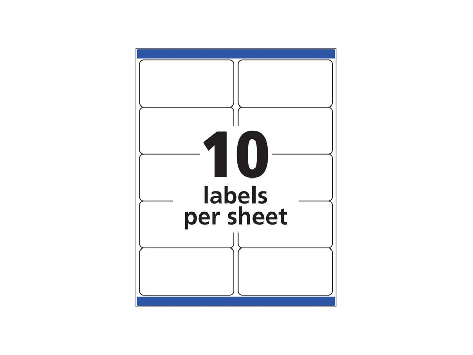 Avery® TrueBlock® Shipping Labels, Sure FeedTM Technology, Permanent Adhesive, 2" x 4", 1,000 Labels (5163) - Altimus