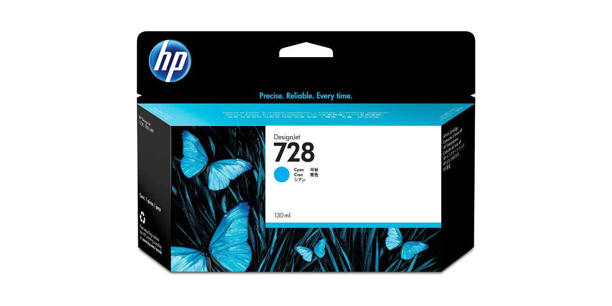 HP 728 Cyan DesignJet Ink Cartridge, 130ml | Dubai & Abu Dhabi