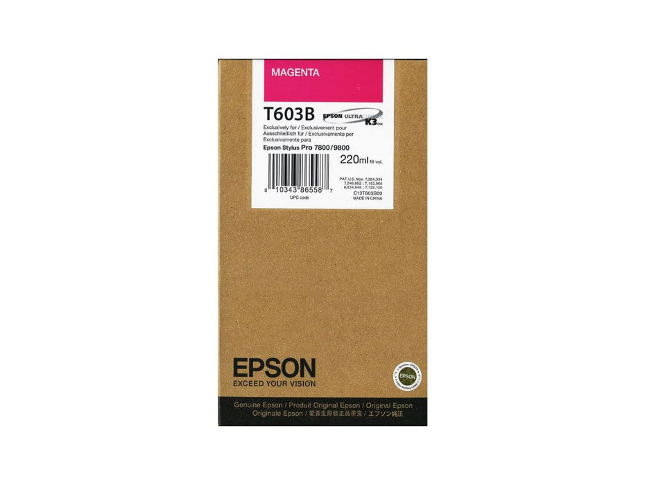 Epson T603B Magenta Ink Cartridge 220ml