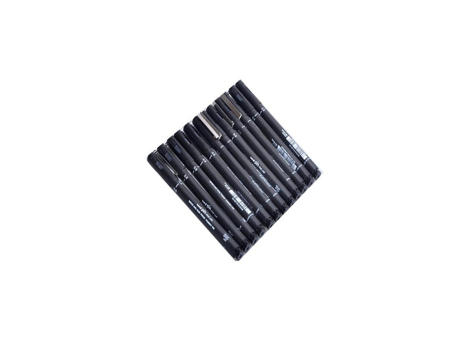Uni Pin Fine Line 0.8mm Black 12pcs/Pack - Altimus