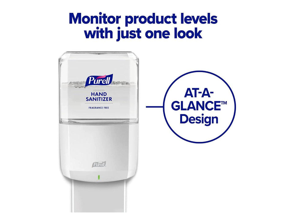 PURELL® ES6 Hand Sanitizer Dispenser White Touch-Free Dispenser with wall shield (6420-01) - Altimus