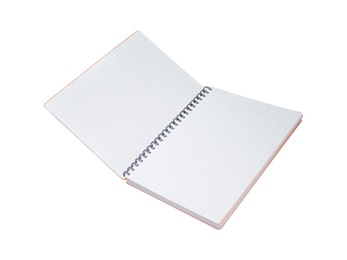 University Book, 5 Subject, A4, PP Neon Hard Cover, 200/Sheets, Saffron - FSUB5SPPSA - Altimus