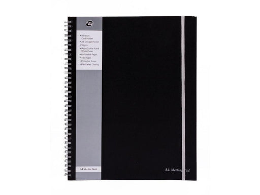 Pukka A4 Meeting Pad, Wirebound 160 pages Black ( SBMETA4160 ) - Altimus