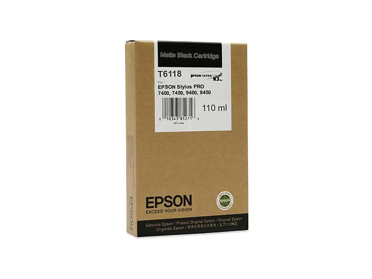 Epson C13T611800 Black Matte Ink Cartridge, 110ml - Altimus
