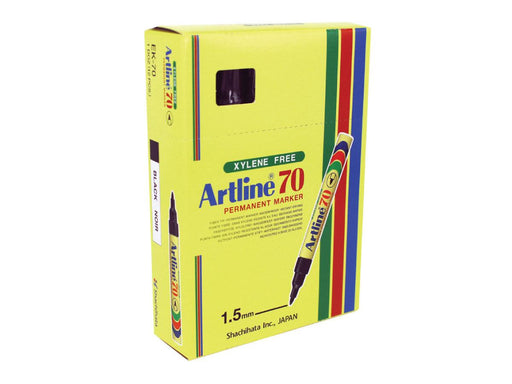 Artline 70 Permanent Marker - Fine (Pack of 12) (Black) - Altimus