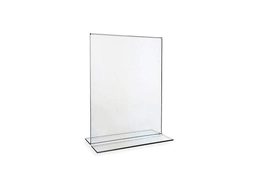Acrylic Sign Holder, 2 Side, T-Base, 100x140mm (FSNA100x140) - Altimus