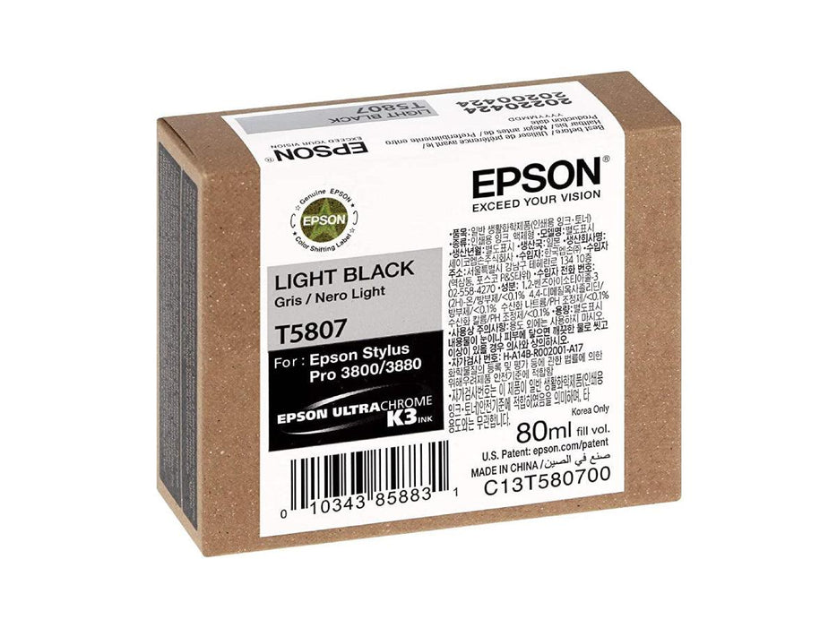 Epson C13T580700 80ml Light Black Ink Cartridge - Altimus